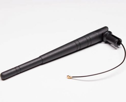 GSM高增益天線3dbi黑色小s棒狀外置天線配IPEX跳線